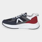Men's Navy Blue Lace-Up Sneakers, Navy Blue, small