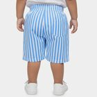 Infants' Navy Blue Regular Fit Anchor Printed Cotton Half Pant, मध्यम नीला, small