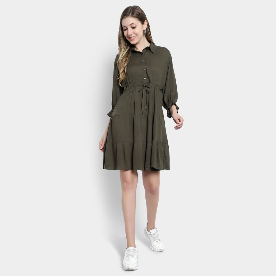Solid Dress, Olive, large image number null