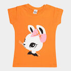 Girls Cotton T-Shirt, Orange, small image number null