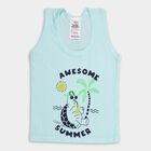 Infants' 100% Cotton Vest , Aqua, small