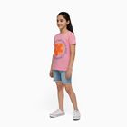 Girls Light Pink Cotton Round Neck Casual T-Shirt, Light Pink, small image number null