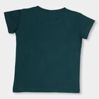Girls' 100% Cotton T-Shirt, गहरा हरा, small image number null