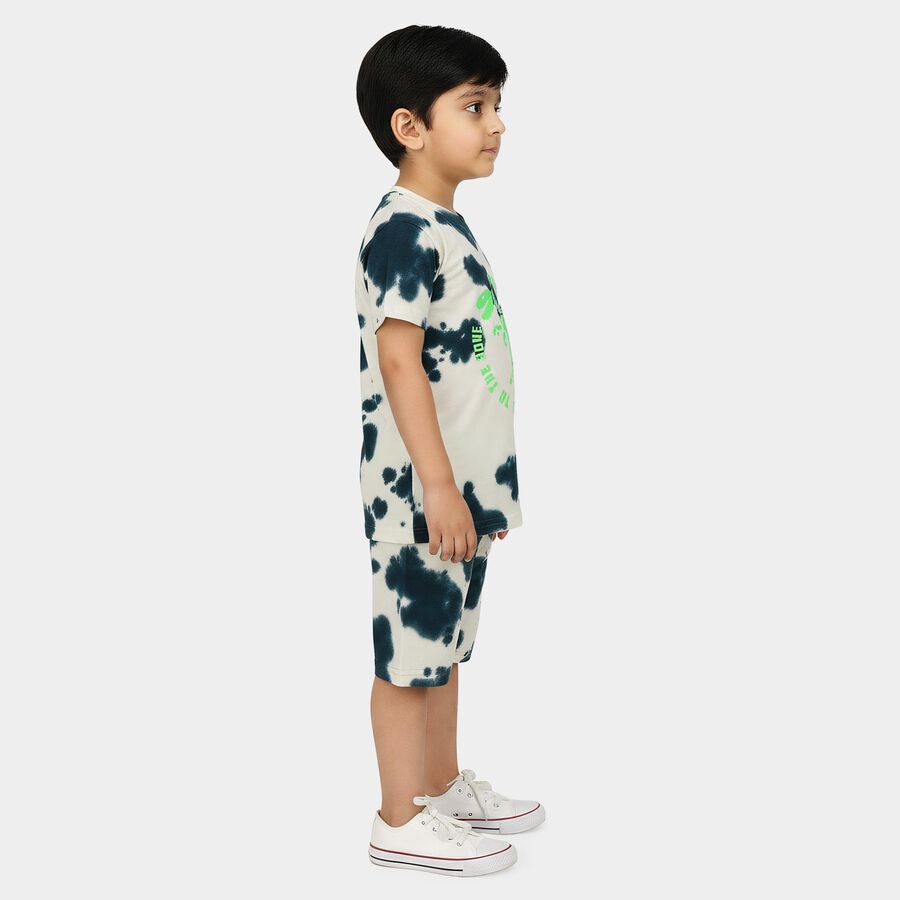 Boys' Teal Blue Cotton Knit Baba Suit, Teal Blue, large