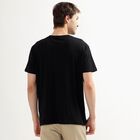 Men's Jet Black Cotton Round Neck Casual T-Shirt, Black, small image number null