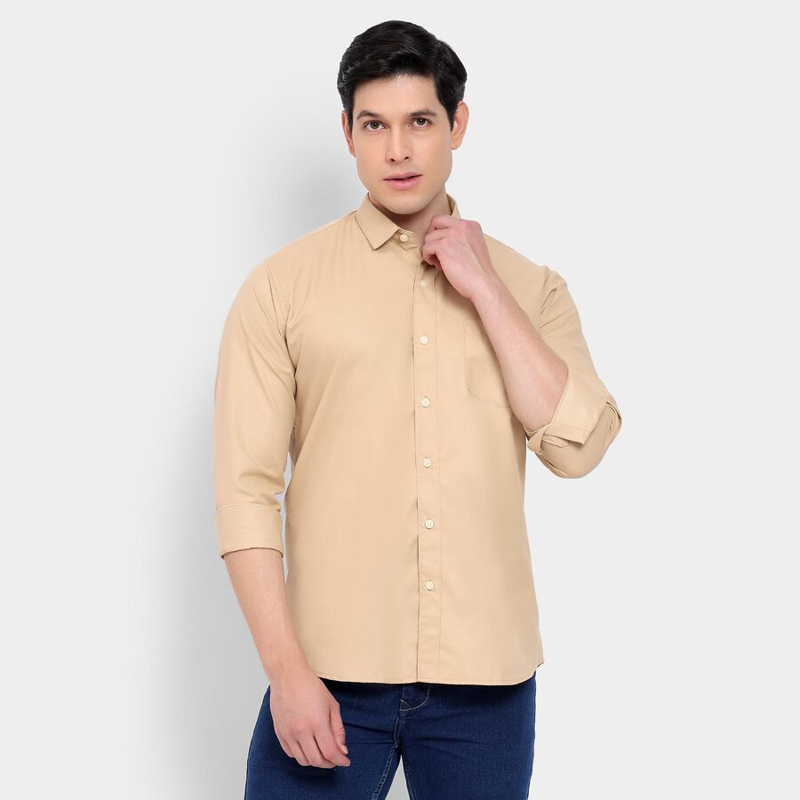 Men's Casual Shirt, गहरा पीला, large
