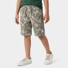 Boys' Beige Cotton Regular Fit Bermuda Shorts, Beige, small