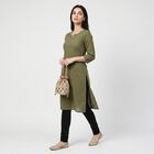Women's Black Cotton Blend Elastic Waist Skinny Fit Churidar, काला, small