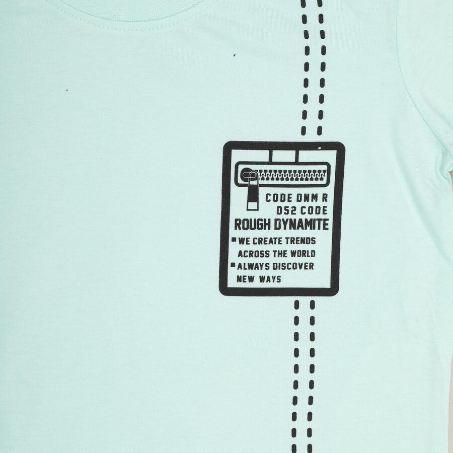Boys' Half Sleeves T-Shirt , एक्वा, large image number null