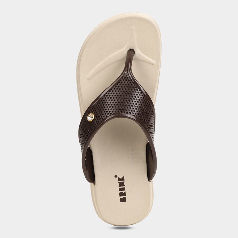Ladies' Slippers, भूरा, large image number null