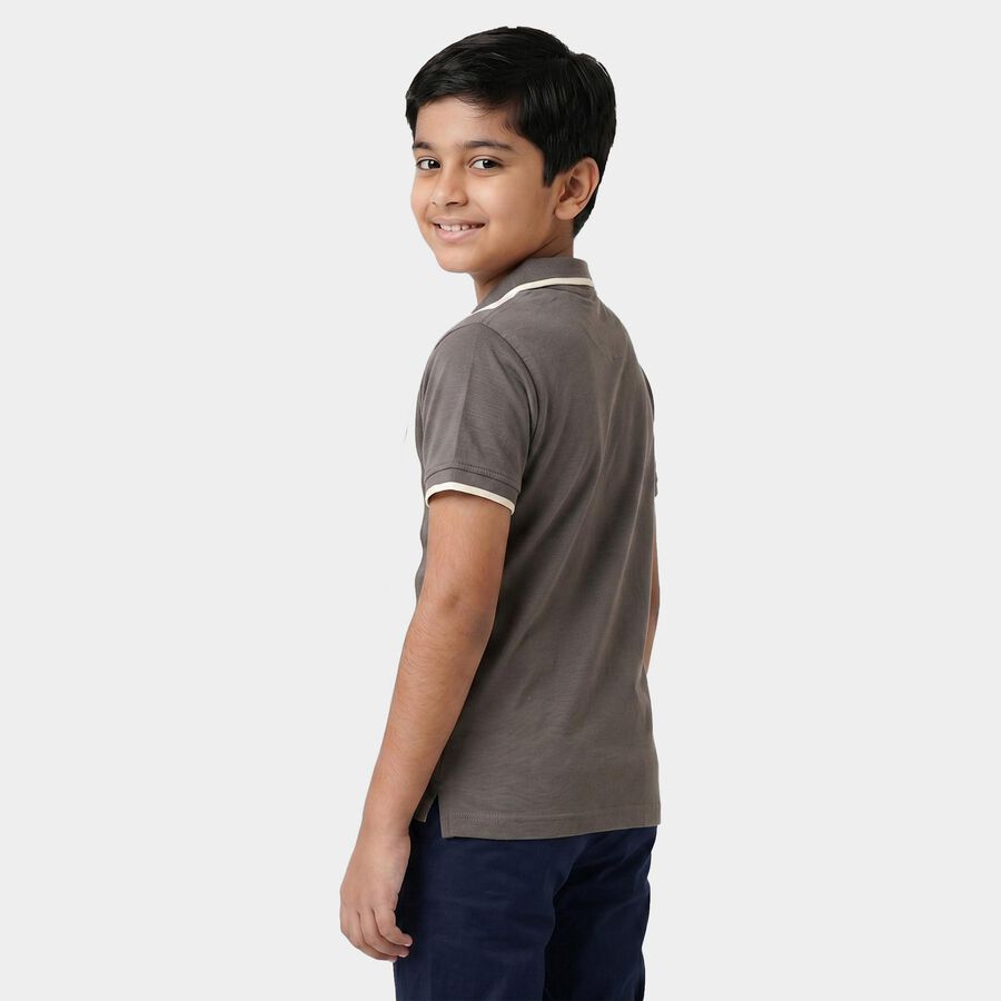 Boys Lilac Cotton Polo Neck Polo Boys T-Shirt, Lilac, large