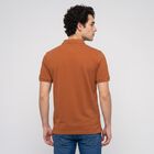 Men Brown Polo Neck Polo T-Shirt, भूरा, small