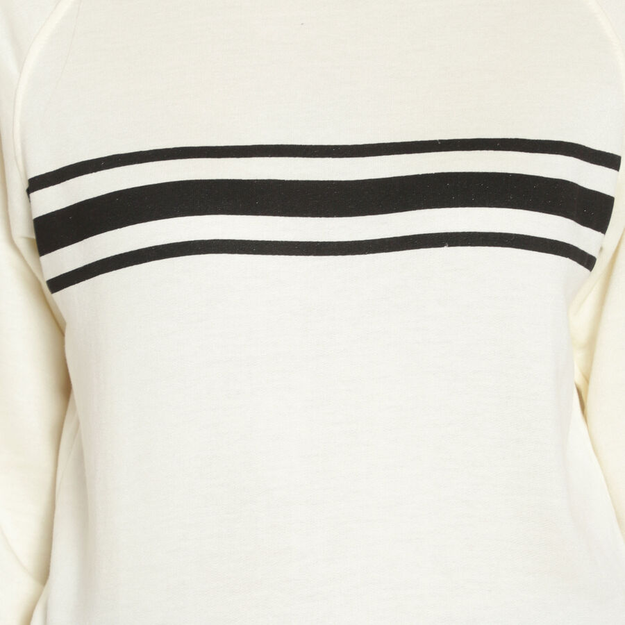 Round Neck Sweatshirt, Off White, large image number null