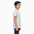 Boys Light Blue Crew Neck Casual T-Shirt, Light Blue, small image number null