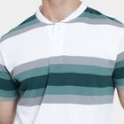 Men's Henley Half Sleeves T-Shirt , White, small image number null