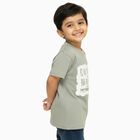 Boys Light Sage Green Crew Neck Casual T-Shirt, Light Green, small image number null