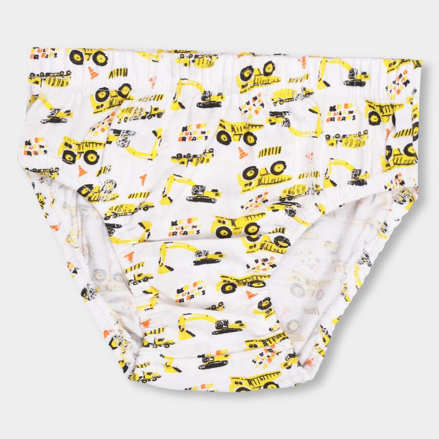 Boys' 100% Cotton V-Cut Briefs, White, large image number null