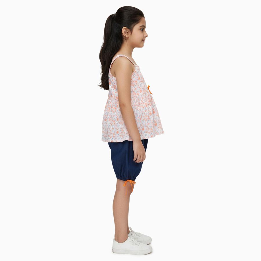 Girls' Short Set, Peach, large