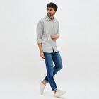 Men's Rich Eggshell White Classic Casual Shirt, सफ़ेद, small image number null