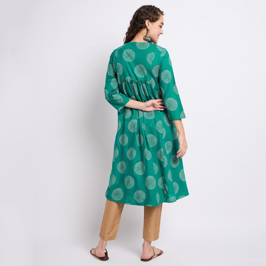 Ladies' Kurta, टील ब्लू, large