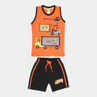 Boys Cotton Baba Suit, नारंगी, small image number null