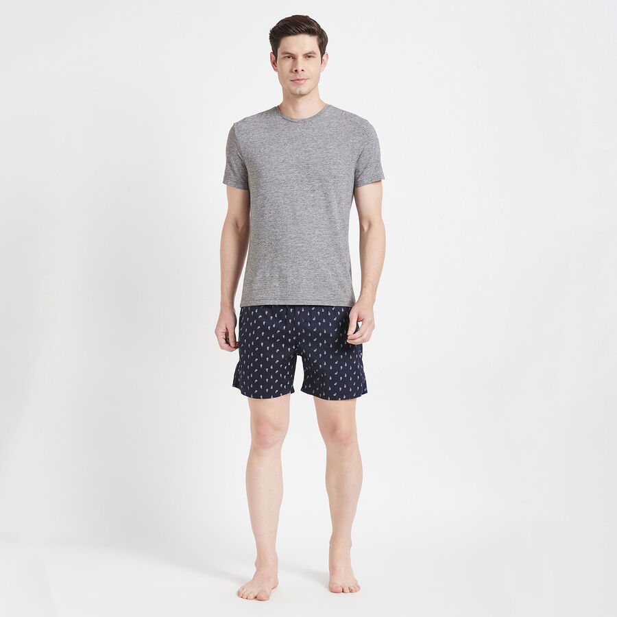 Cotton Printed Boxers, Navy Blue, large image number null