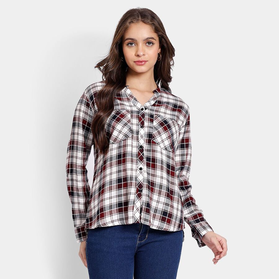 Ladies' Shirt, Maroon, large image number null