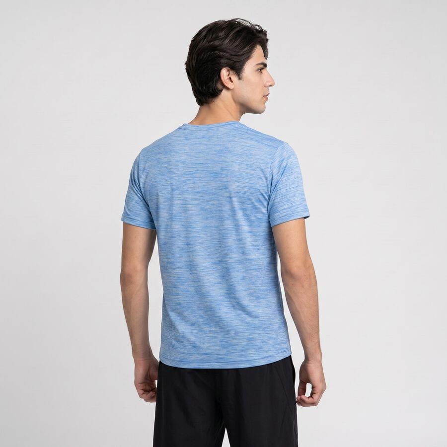 Men's Light Blue Round Neck Regular Drifit T-Shirt, Light Blue, large