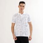 Men's White Cotton Polo Collar Casual T-Shirt , White, small image number null