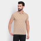 Men's Collared Half Sleeves T-Shirt , गहरा पीला, small