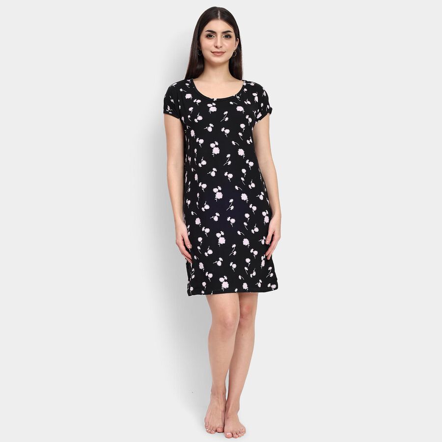 Ladies' Nighty , काला, large image number null