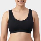 Women's Black Wireless Seamless Bralette, काला, small