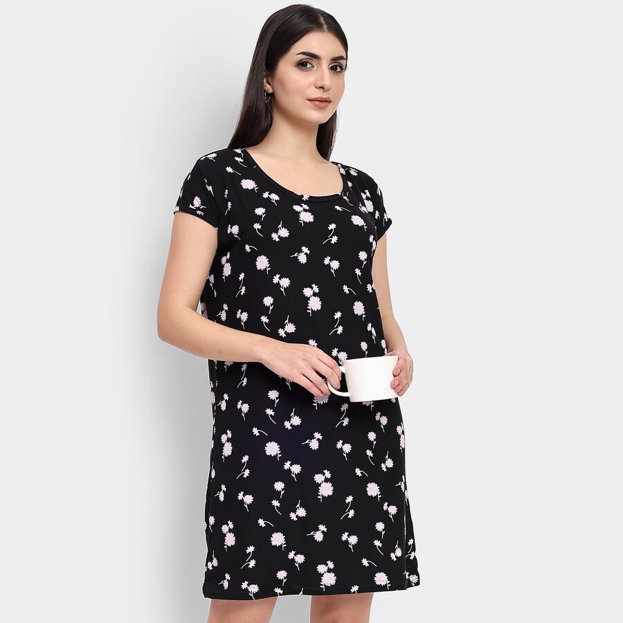 Ladies' Nighty , काला, large image number null