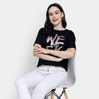 Ladies' 100% Cotton Crop  Top, Black, small image number null