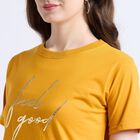 Ladies' Round Neck T-Shirt , Mustard, small image number null