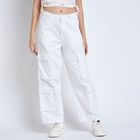 Ladies' 100% Cotton Trousers , White, small image number null