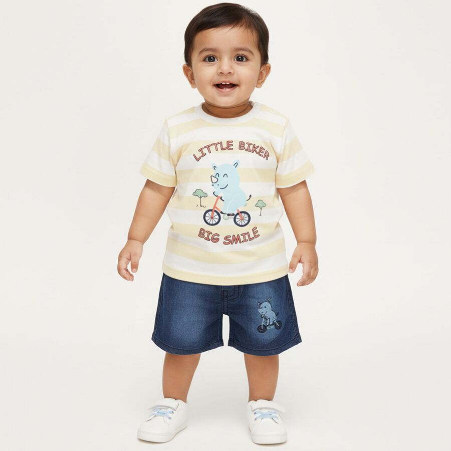 Infants' 100% Cotton Baba Suit, गहरा पीला, large
