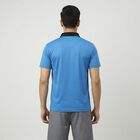 Men's Light Blue Round Neck Athleisure T-Shirt, Light Blue, small