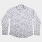 Boys White Cotton Spread Collar Casual Shirt, White, small