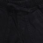 Boys' Black Jogger Fit Cargo Jeans, काला, small