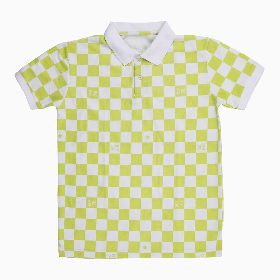 Boys Light Sage Green Cotton Round Neck Casual Half Sleeve T-Shirt, Light Green, large