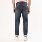 Women's Stonewashed Blue Slim Fit Five-Pocket Jeans, Dark Blue, small image number null