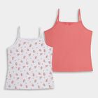 Girls' 100% Cotton Vest (Pack of 2), Pink, small image number null