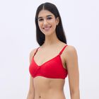 Women's Bright Cherry Red Wire-Free Everyday Bra, Red, small image number null