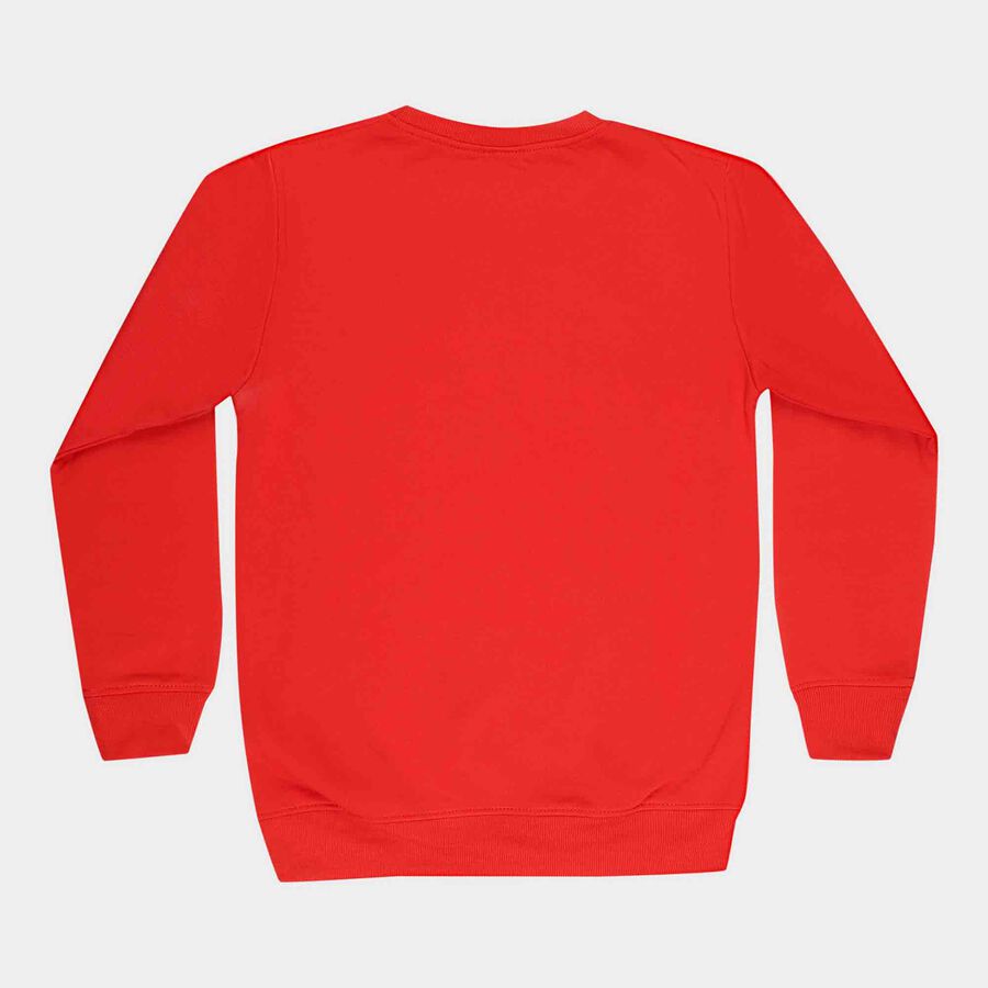Printed Sweatshirt, Red, large image number null