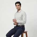 Men's Grey Classic Formal Shirt, Light Grey, small
