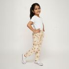 Girls' Cream Cherry Printed Elastic Waist Pyjama, ऑफ व्हाइट, small image number null