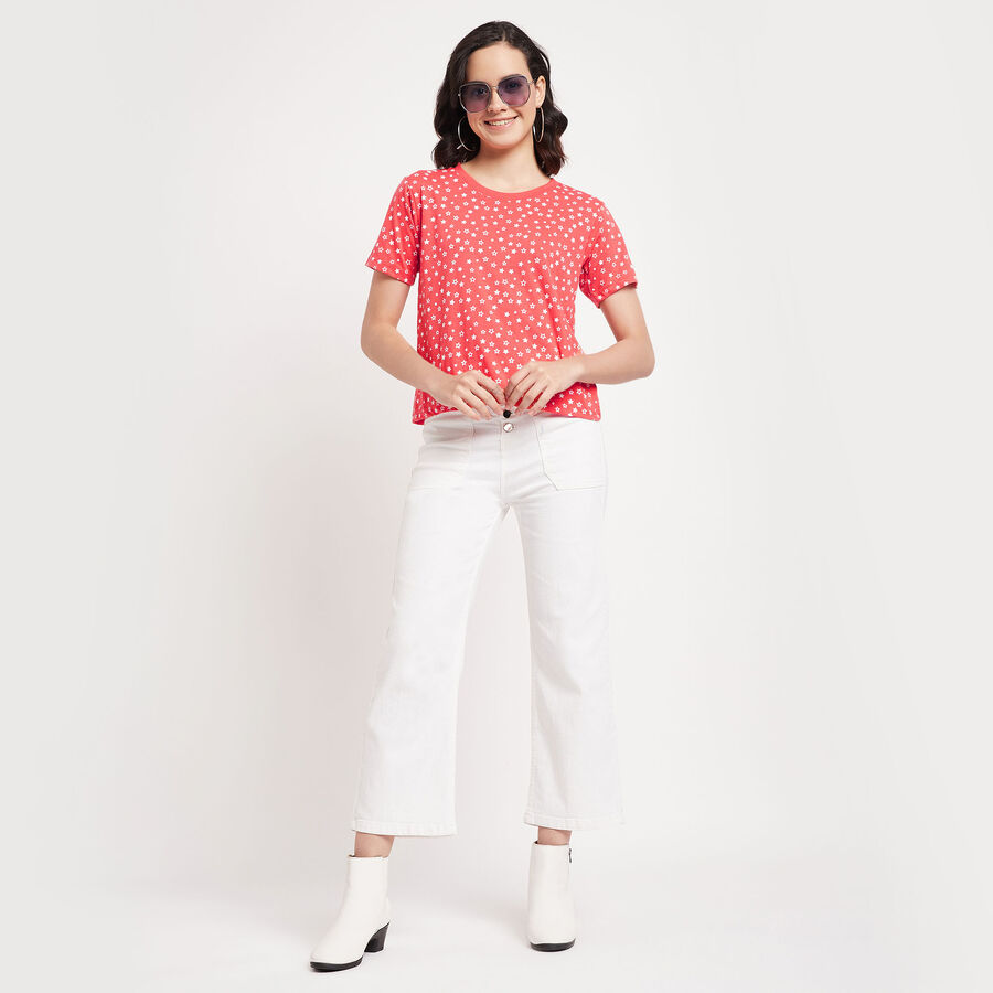 All Over Print Round Neck T-Shirt, Coral, large image number null