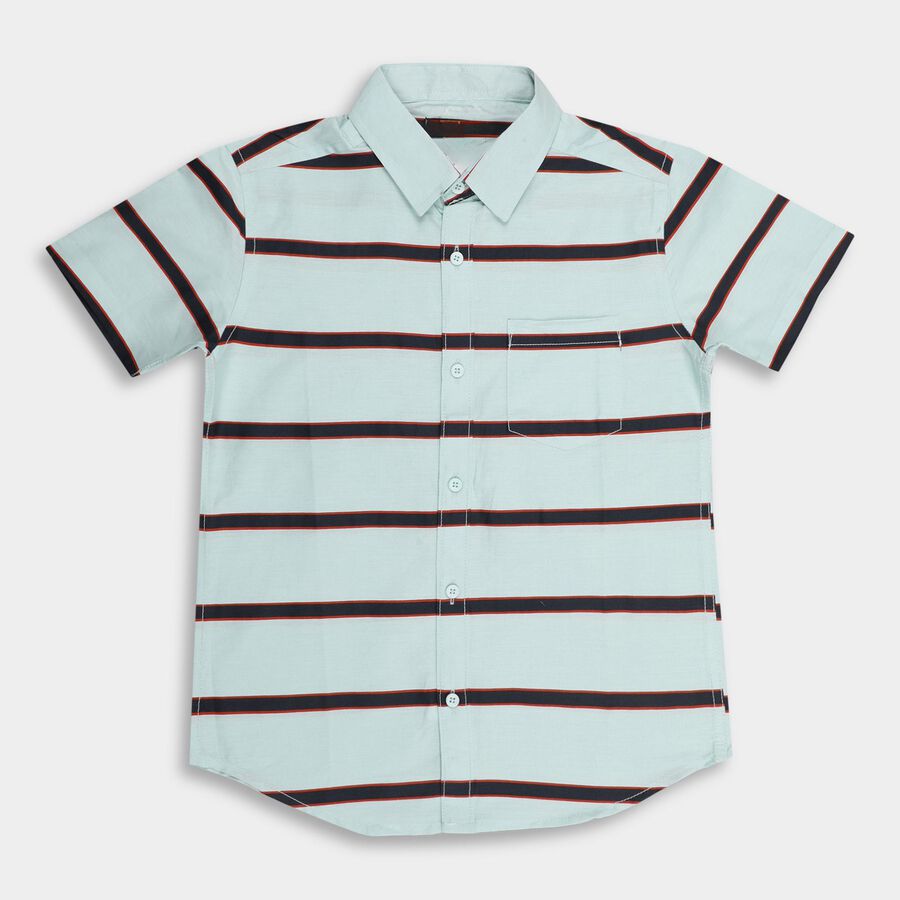 Boys' 100% Cotton Casual Shirt , हल्का नीला, large image number null