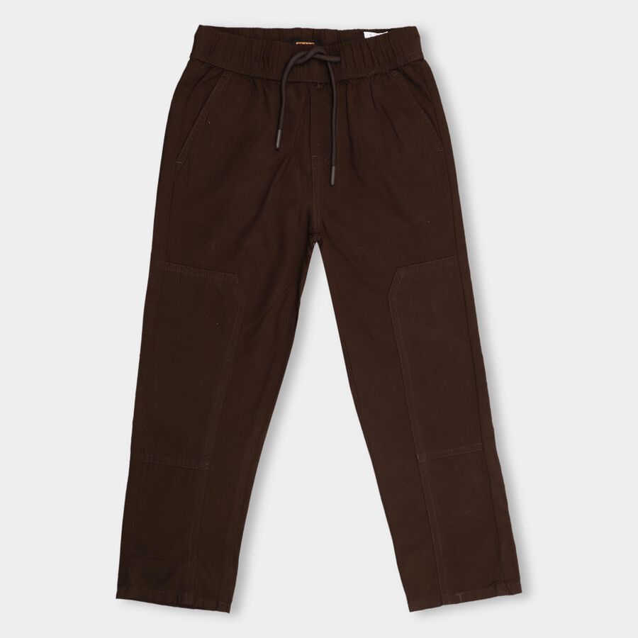 Boys' 100% Cotton Trousers , भूरा, large image number null